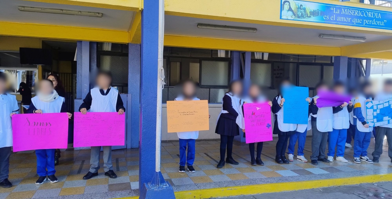 Nuestros/as estudiantes realizan una intervención por el Día Contra la Trata de Personas